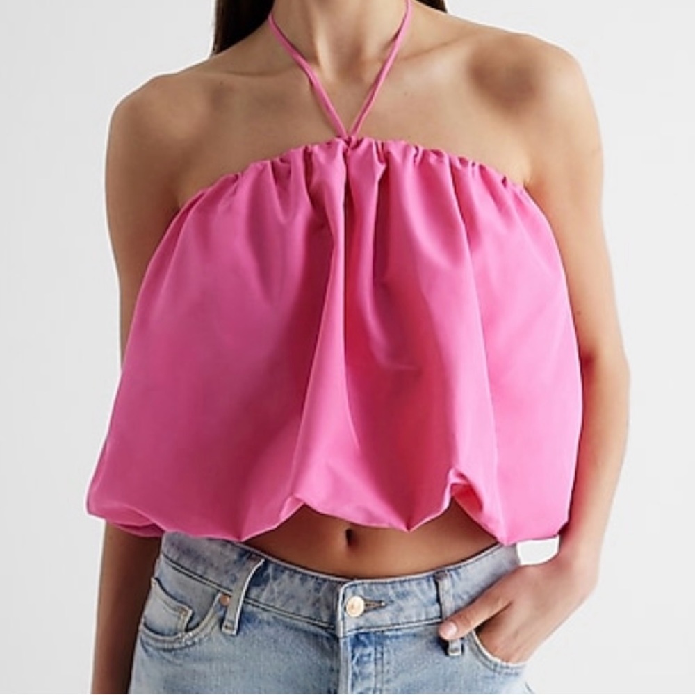 halter bubble cropped cami 🦩